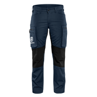 Брюки женские с эластичными вставками темно-синего/черного цвета