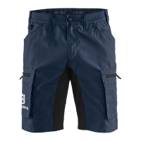 Service shorts with stretch panels dark navy blue